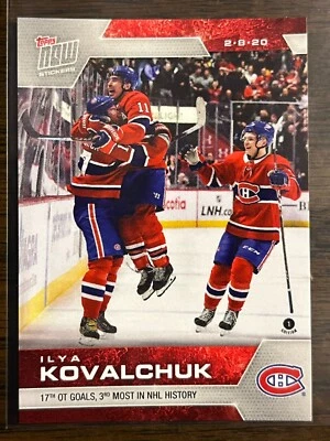 2019-20 Topps Now NHL Sticker #167 Ilya Kovalchuk Montreal Canadiens - Image 1 of 2