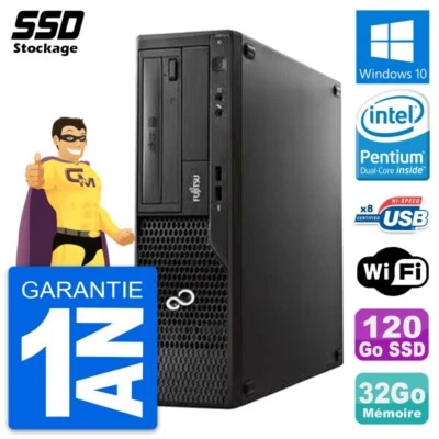 PC Fujitsu Esprimo E510 DT Pentium G2020 RAM 32Go SSD 120Go Windows 10 Wifi - Imagen 1 de 4