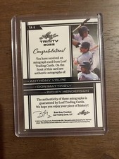 2022 Leaf Trinity Triple Auto Volpe Mattingly Henderson New York Yankees /10