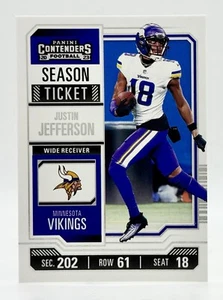 2023 Contenders Season Ticket #67 Justin Jefferson Minnesota Vikings - Picture 1 of 2
