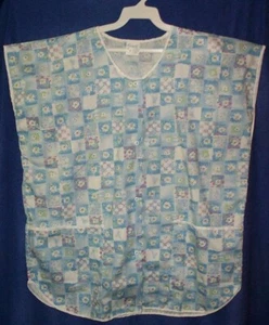 Talla 3X Estampado Smock 50/50 Polietileno Algodón con 2 Bolsillos Se adapta hasta 65" Busto Hecho en EE. UU. - Imagen 1 de 1