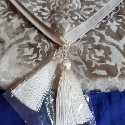 NWOT J Queen Table Runner Shimmery 6' x 13" Satin Velvet Damask Timeless Luxury - Image 1 of 4