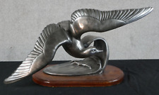art deco pewter sculture of a bird