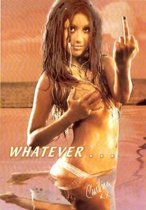 Vintage Christina Aguilera Whatever Sexy Middle Finger Poster 34 x 24 - Picture 1 of 3
