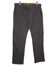 prAna Pants Mens 34x32 Black Zion Pant II Straight Nylon Stretch Hiking Outdoors - Picture 1 of 9