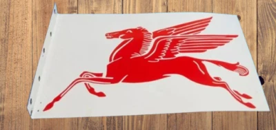 Mobil   Porcelain Enamel Heavy Metal Sign 18 x 10"  with Flange Double Side. - Image 1 of 2