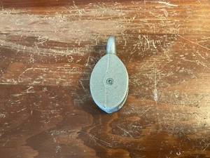 Vintage 1950s Cast Aluminum Small 1 1/8 Inch Wide Pulley 2.5” Height - Picture 1 of 8