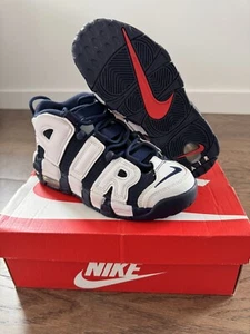 NEW Nike Air More Uptempo '96 (GS) White / Midnight Navy - Size 4Y - Picture 1 of 5