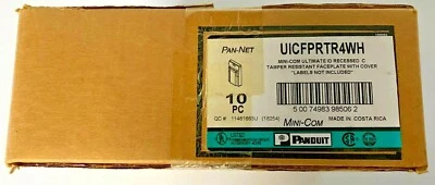 10pc PANDUIT UICFPRTR4WH - Security - Recessed Faceplate Kit (WHITE) - Image 1 of 2