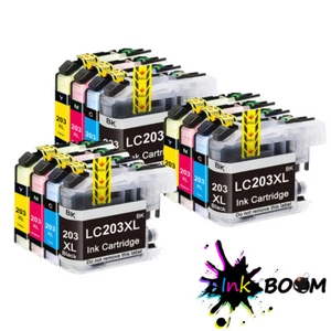 Cartucho de tinta 12 para Brother LC201 LC203 MFC-J460DW MFC-J480DW J485DW J680DW - Imagen 1 de 1