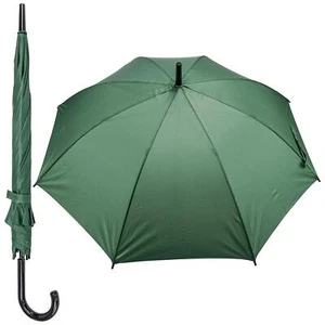 A2Z Kids Stick Umbrellas Green Walking Umbrella Crook Handle Brolly 96cm Canopy - Picture 1 of 6