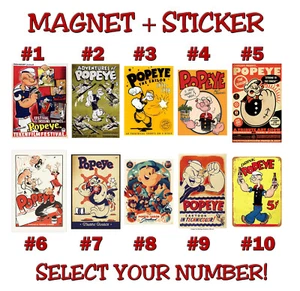 POPEYE KIDS CARTOON USA STICKER CAR TRUCK WINDOW BUMPER LAPTOP WALL STICKERS - Picture 1 of 12