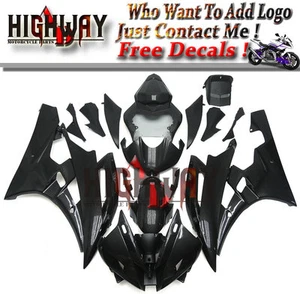 T Fairings Fit Yamaha YZF 600 R6 2006 2007 YZF R6 ABS Fairing Kit Bodywork Black - Picture 1 of 5