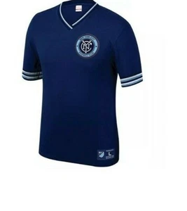 New York City FC MLS UK XL Mitchell & Ness Overtime Win Vintage T-Shirt - Blue - Picture 1 of 2