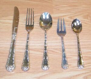Lot of 5 Genuine WM. Rodgers & Son Dinner / Flat / Silverware Pieces *READ*