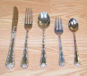 Lot of 5 Genuine WM. Rodgers & Son Dinner / Flat / Silverware Pieces *READ* - Picture 1 of 9