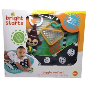 Bright Starts Giggle Safari Baby Prop Mat Tummy Time Infant Monkey Jungle Play - Picture 1 of 6