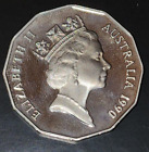 Circulated Australian 50C Fifty Cent Coin??1990??Coat Of Arms - Coa - Very Rare