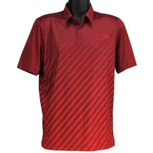 Oakley Ellipse Gradient Polo Mens Size S Small Raspberry Red Golf Tee Shirt - Picture 1 of 4