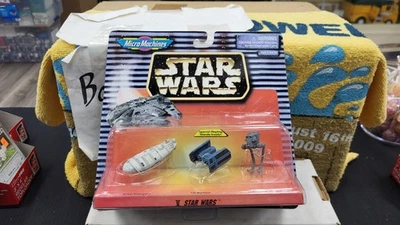 NIB 1996 V STAR WARS MICRO MACHINES REBEL TRANSPORT IMPERIAL AT-AT TIE BOMBER - Image 1 of 4