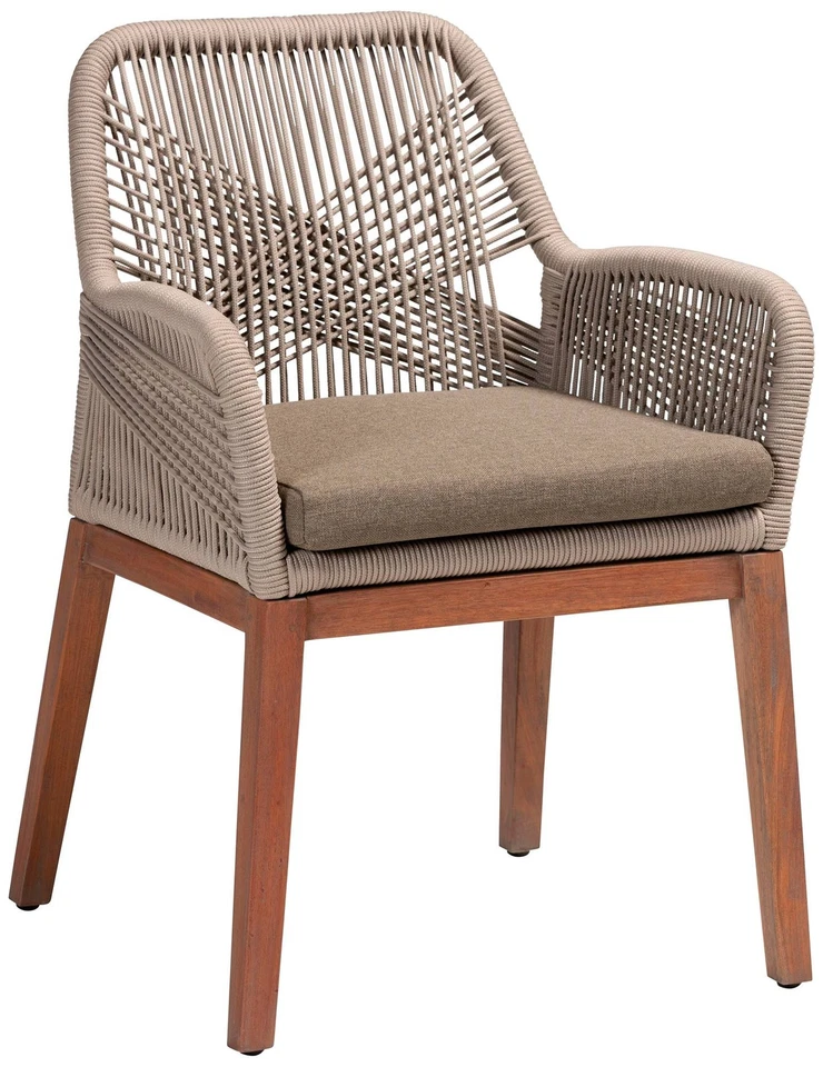 Sillón de comedor Baxton Studio Jennifer marrón nogal Foto 1 de 1