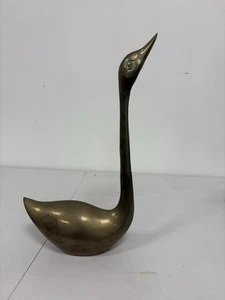 Vintage Large Brass Swan 16” Tall - Picture 1 of 7