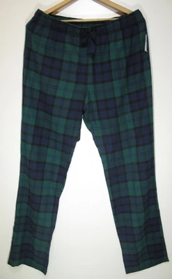 NWT Old Navy Men's Sz L Tall Lounge Pants Flannel 100% Cotton Green Tartan Plaid - Image 1 of 4