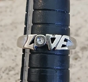 Anillo Love Heritage vintage de diamantes de 10 quilates de oro blanco talla 6 - Imagen 1 de 8