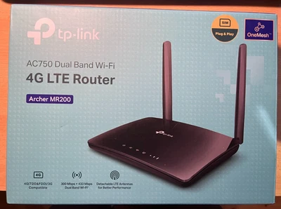 TP-Link Archer MR200 AC750 4G LTE Router SIM-Kartenrouter Dual Band 2,4/5 WLAN - Bild 1 von 3