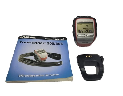 Garmin Forerunner 305 GPS Watch Heart Rate Monitor With Charger Running Fitness - Image 1 of 4