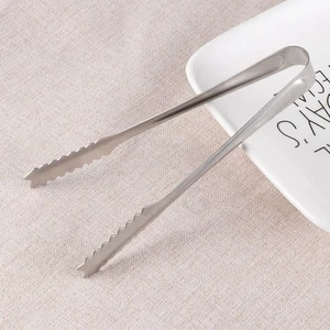 4 Pcs 15CM Stainless Steel Mini Food Serving Tongs Practical Ice Cube Tongs - Picture 1 of 12