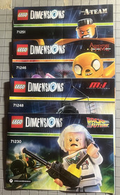 LEGO Dimensions Instruction Manual Lot of 4 &ndash; 71230, 71248, 71246, 71251
