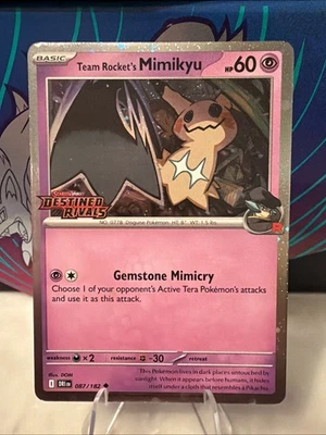 Team Rocket's Mimikyu (build and battle promo) 087/182: Destined Rivals Holo - Image 1 of 2