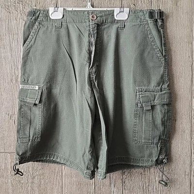 LEI Green Cargo Shorts with Drawstrings - Womens 9 - Image 1 of 4