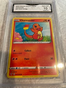 CHARMANDER 2020 POKEMON SWORD & SHIELD VIVID VOLTAGE # 23 GRADED 10 L@@@K - Picture 1 of 2