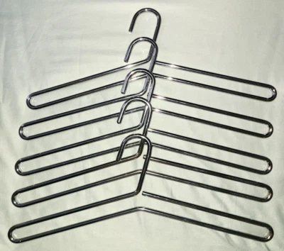 Lote de 5 perchas de colección PESADAS acero inoxidable plata Foto 1 de 4