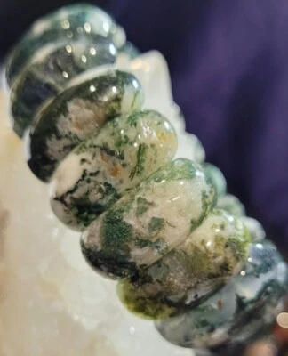 Pulsera verde ágata pasto marino 24 mm  Foto 1 de 4