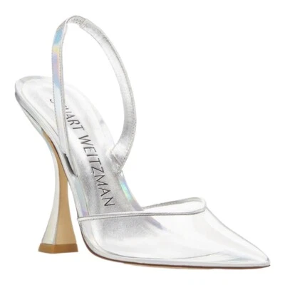 Zapatos de salón Stuart Weitzman Xcurve 100 de cuero metálico talla 10 1/2 nuevos en caja Foto 1 de 4