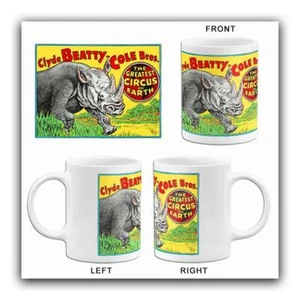 Taza de circo Clyde Beatty-Cole Bros - El mayor circo del mundo - Años 50 - Imagen 1 de 3