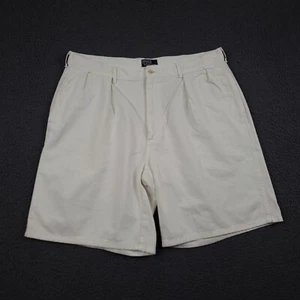 POLO RALPH LAUREN Shorts Herren W36 weiß Chino plissiert klassisch hergestellt in den USA 80er 90er - Bild 1 von 15