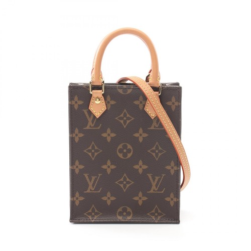 LOUIS VUITTON（LV） Borsa a mano Louis Vuitton Petit Sac Plat 2 vie M69442 tela monogramma marrone usata LV