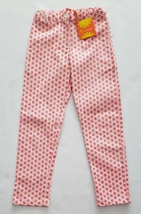 Masala Kids Pants Girls 8 White Coral Pattern Stretch Adjustable Waist New - Picture 1 of 1