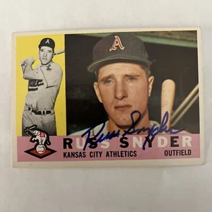RUSS SNYDER 1960 TOPPS AUTOGRAPHED SIGNED AUTO BASEBALL CARD - Picture 1 of 1