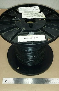 ( 100 FT ) Belden 9918 010 (18Awg) Black Hook Up Wire 16 Strand / 30Awg 300V - Photo 1/6