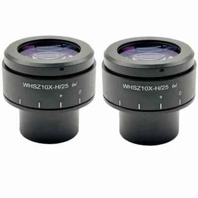 2PCS WHSZ10X Eyepiece Eye Lens Wide Field 22mm/25mm f OLYMPUS Stereo Microscope - Image 1 of 4