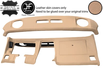 CUBIERTA DE TABLERO DE CUERO BEIGE GRANO SUPERIOR PARA CORVETTE C3 1977-1982 JF1 Foto 1 de 2