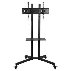 Mobile Tv Cart 32" - 65" Lcd Led Flat Panel Stand Height Adjustable Laptop Shelf