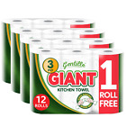 Gentille Kitchen Roll Giant 3-PLY Thickness Towel Durable Paper, 6 - 36 Rolls