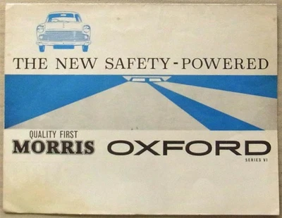 MORRIS OXFORD SERIES VI Car Sales Brochure Sept 1961 #H&E 6191 - Image 1 of 3