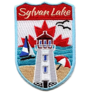 Sylvan Lake Travel Embroidered Iron On Patch - Picture 1 of 2